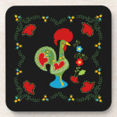 Portugiesisches Glücksspiel in Grün Getränkeuntersetzer (Vorderseite)