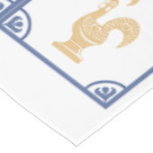 Portugiesisches Hahnentücher Tischdecke (Schrägansicht)