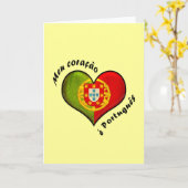 Portugiesisches Herz Karte (Gelbe Blume)