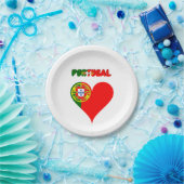 Portugiesisches Herz Pappteller (Party)