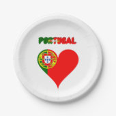 Portugiesisches Herz Pappteller (Vorderseite)