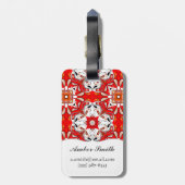 Portugiesisches Keramik-Fliesen-Muster Gepäckanhänger (Rückseite vertikal)