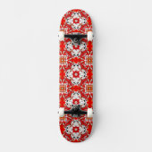 Portugiesisches Keramik-Fliesen-Muster Skateboard (Vorderseite)