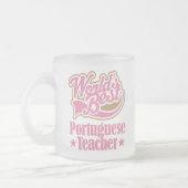 Portugiesisches Lehrer-Geschenk (Welten am besten) Mattglastasse (Links)