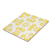 Portugiesisches Mittelmeer Warmes Gelb Weiß 3 Fliese (Seite)