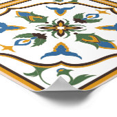Portugiesisches Muster - Azulejos (Portugal) Poster (Ecke)