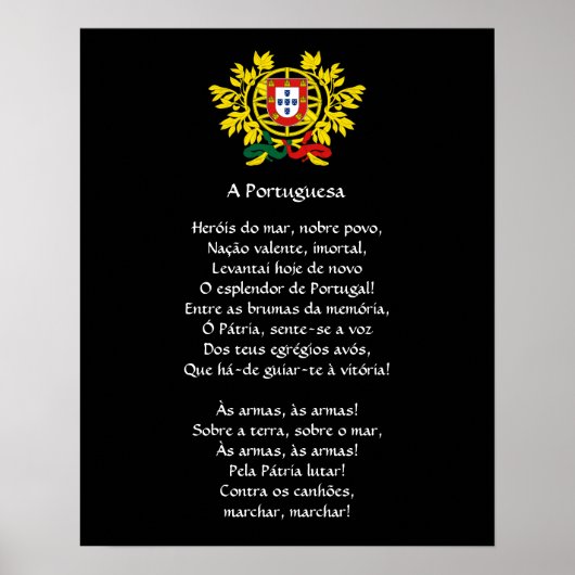 Portugiesisches* Nationales Anthem-Poster Poster (Vorne)
