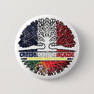 Portugiesisches Portugal - Frankreich-Baumkronenfl Button