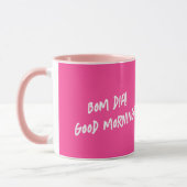 Portugiesisches Rooster Bom dia - Guten Morgen Zit Tasse (Links)