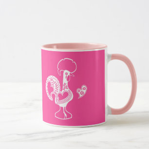 Portugiesisches Rooster Bom dia - Guten Morgen Zit Tasse