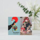 Portugiesisches Rooster Christmas Bauble Party Postkarte (Stehend Vorderseite)