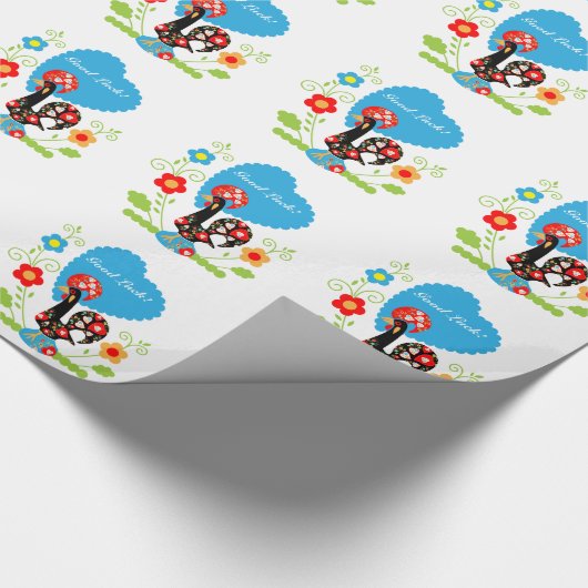 Portugiesisches Rooster Geschenkpapier (Ecke)