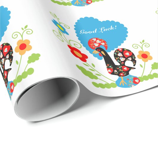 Portugiesisches Rooster Geschenkpapier (Rolleneckpunkt)