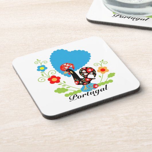 Portugiesisches Rooster Getränkeuntersetzer (Linke Seite)