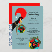 Portugiesisches Rooster Heiligabend Party Bauble Einladung (Vorne/Hinten)