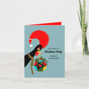 Portugiesisches Rooster Holly Christmas Bauble Par Einladung