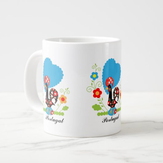 Portugiesisches Rooster Jumbo-Tasse (Vorderseite Links)