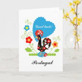 Portugiesisches Rooster Karte (Gelbe Blume)