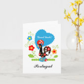 Portugiesisches Rooster Karte (Gelbe Blume)