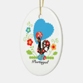 Portugiesisches Rooster Keramik Ornament (Links)