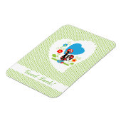 Portugiesisches Rooster mit hellgrünen Polka Punkt Magnet (Linke Seite)