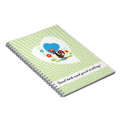 Portugiesisches Rooster mit hellgrünen Polka Punkt Notizblock (Rechte Seite)