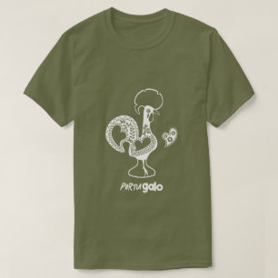 Portugiesisches Rooster Moderne Silhouette T-Shirt