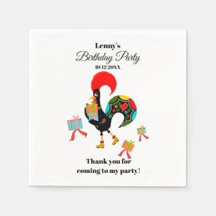 Portugiesisches Rooster Parade Kindergeburtstag Pa Serviette