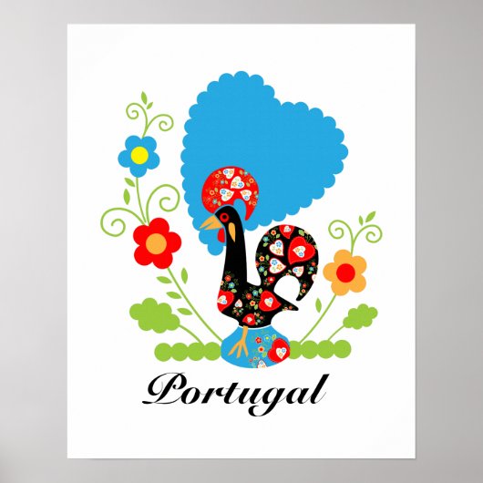 Portugiesisches Rooster Poster (Vorne)