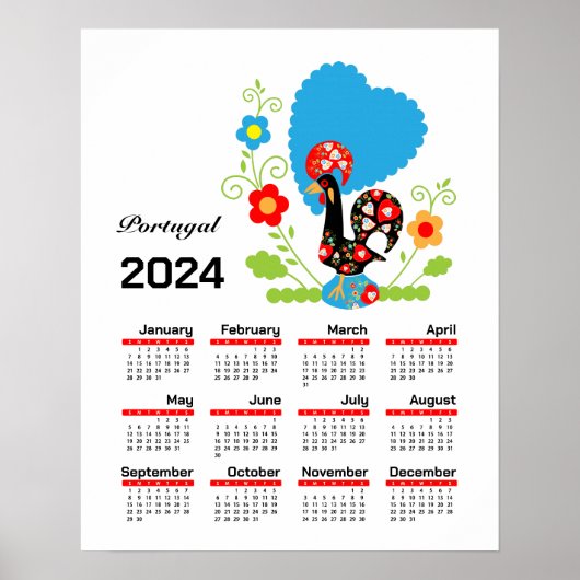Portugiesisches Rooster Poster (Vorne)