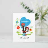 Portugiesisches Rooster Postkarte (Stehend Vorderseite)