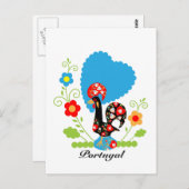 Portugiesisches Rooster Postkarte (Vorne/Hinten)