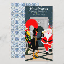 Portugiesisches Rooster und der Weihnachtsmann zum