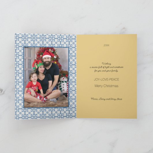 Portugiesisches Rooster und der Weihnachtsmann zum Karte (Innenseite)