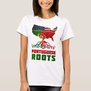 Portugiesisches Roots USA Flaggenerbe T-Shirt