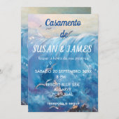 portugiesisches Seascape-Ziel Einladung (Vorne/Hinten)