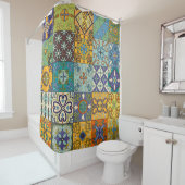 Portugiesisches Talavera Tile Design Duschvorhang (Beispiel)