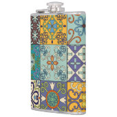 Portugiesisches Talavera Tile Design Flachmann (Links)