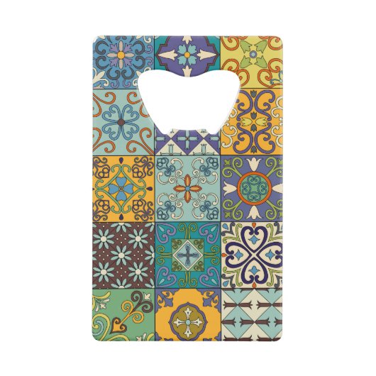 Portugiesisches Talavera Tile Design Geldbeutel Flaschenöffner (Vorderseite)