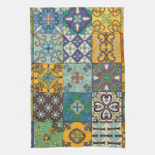 Portugiesisches Talavera Tile Design Geschirrtuch (Vertikal)
