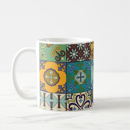 Portugiesisches Talavera Tile Design Kaffeetasse (Links)