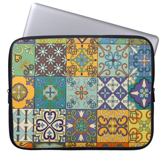 Portugiesisches Talavera Tile Design Laptopschutzhülle (Vorderseite)