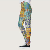 Portugiesisches Talavera Tile Design Leggings (Links)