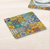 Portugiesisches Talavera Tile Design Rechteckiger Pappuntersetzer (angewinkelt)