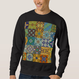 Portugiesisches Talavera Tile Design Sweatshirt