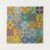 Portugiesisches Talavera Tile Design Wandteppich (Vorderseite (Horizontal))