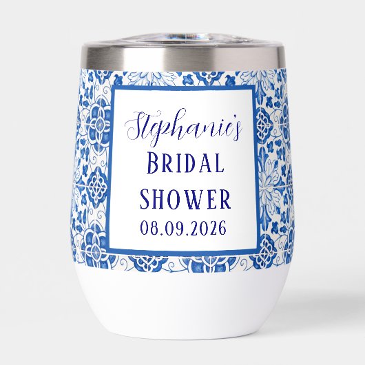 Portugiesisches Tiles Blue Mediterranes Brautparty (Vorderseite)