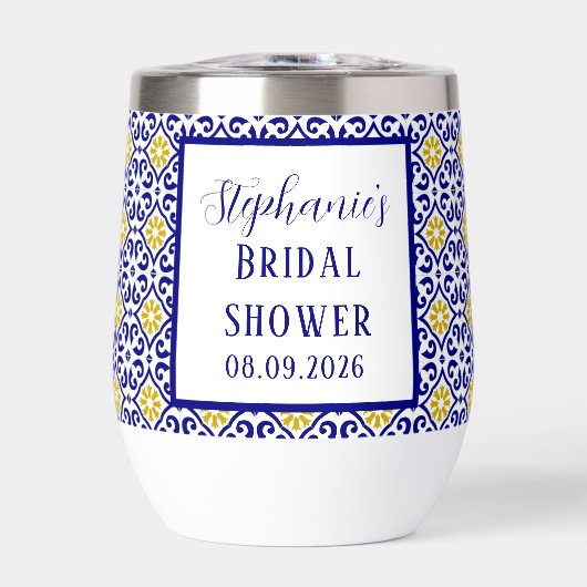 Portugiesisches Tiles Blue Mediterranes Brautparty (Vorderseite)