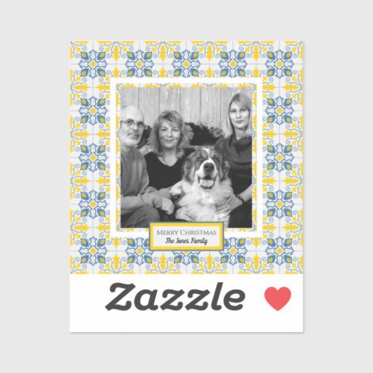 Portugiesisches Tiles-Foto für Weihnachtsferien Aufkleber (Blatt)