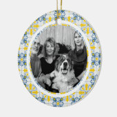 Portugiesisches Tiles-Foto für Weihnachtsferien Keramik Ornament (Links)